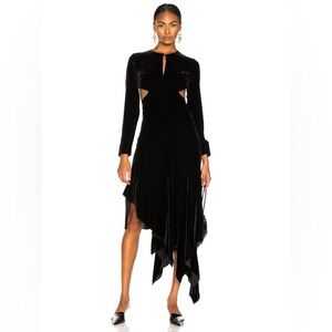 Marques Almeida Black Velvet Cut Out Dress sz M
